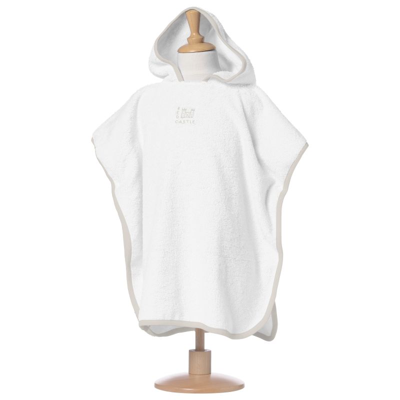 Poncho éponge blanc et taupe (9-36 mois) Red Castle