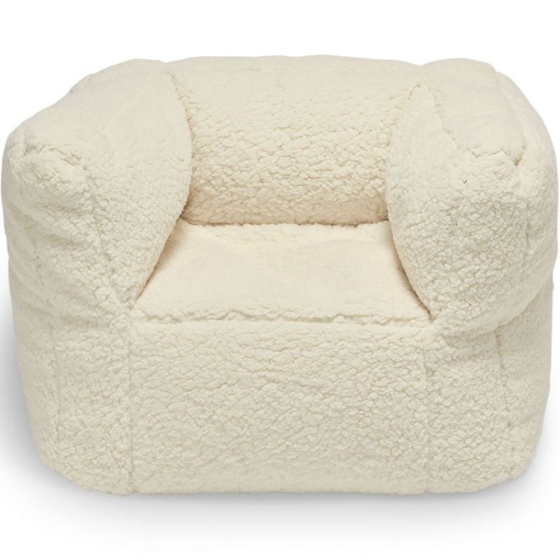 Fauteuil Bean Teddy cream white Ecru (45 x 40 x 36 cm) Jollein