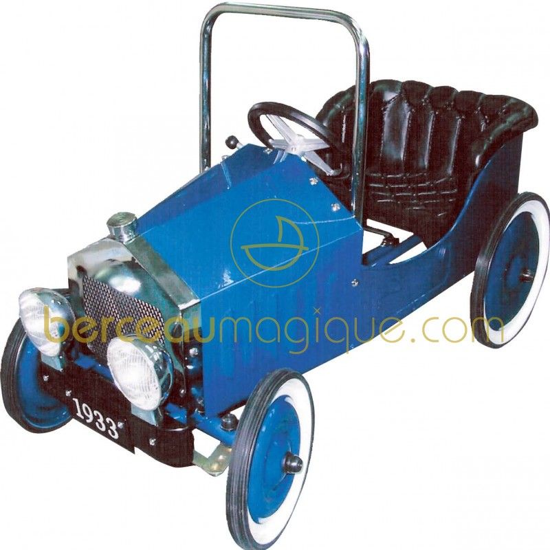 Voiture en métal à pédales classic bleu marine 