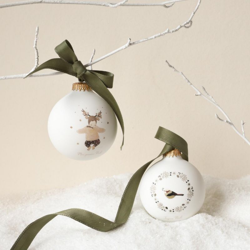 Boule de Noël Joyeux Noël Les Yeux Fripons (personnalisable) Baubels Ambiance 4