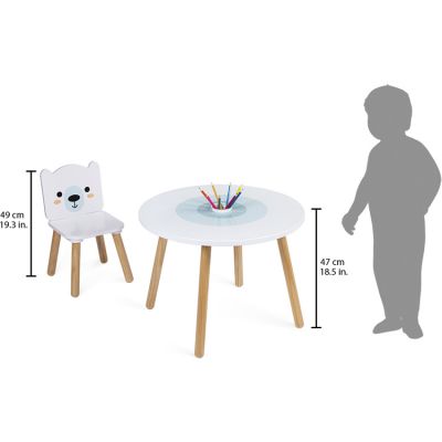 Table et chaises en bois enfant banquise - Made in Bébé