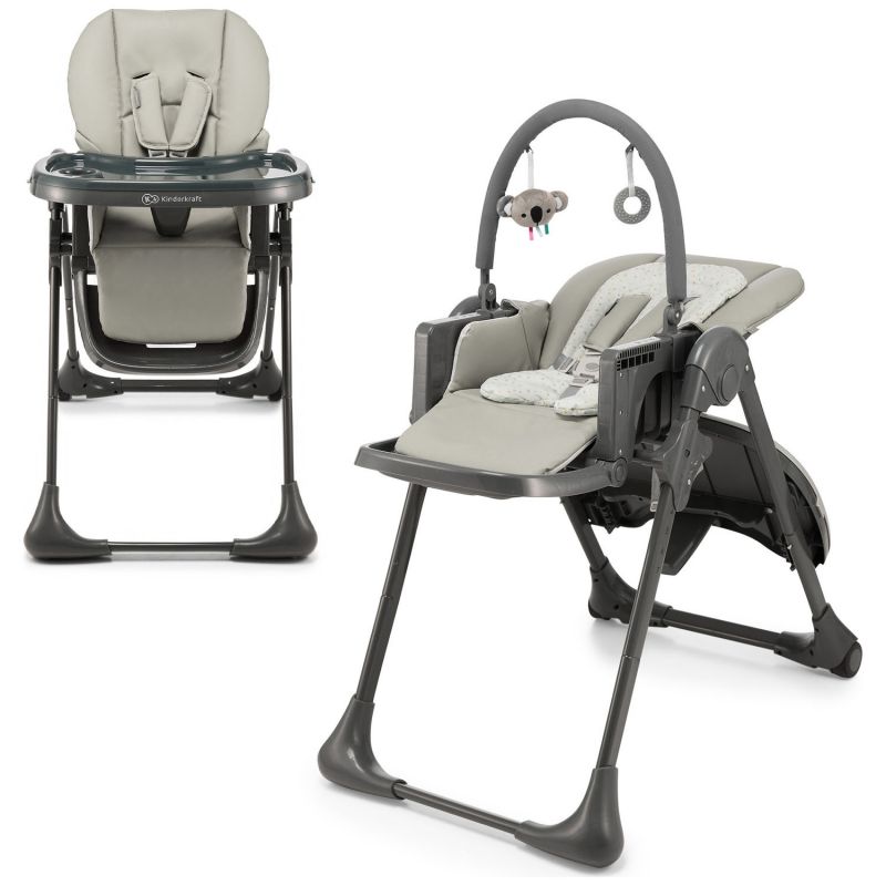 Chaise haute 2 en 1 Tummie Grey Kinderkraft Produit 1