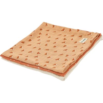 Lot de 3 langes en mousseline Fierce Fox (55 x 55 cm)  par Trixie