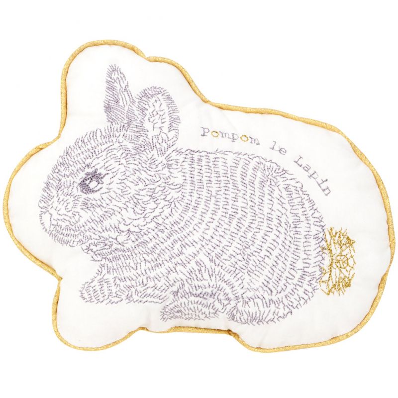 Coussin Pompom le lapin (22 x 17 cm) Little Crevette