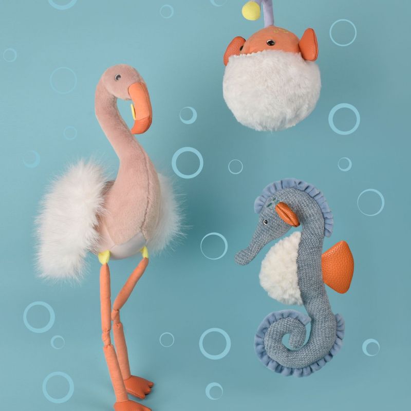 Peluche TRESORS MARINS Flamant rose (50 cm) Histoire d'Ours Ambiance 2