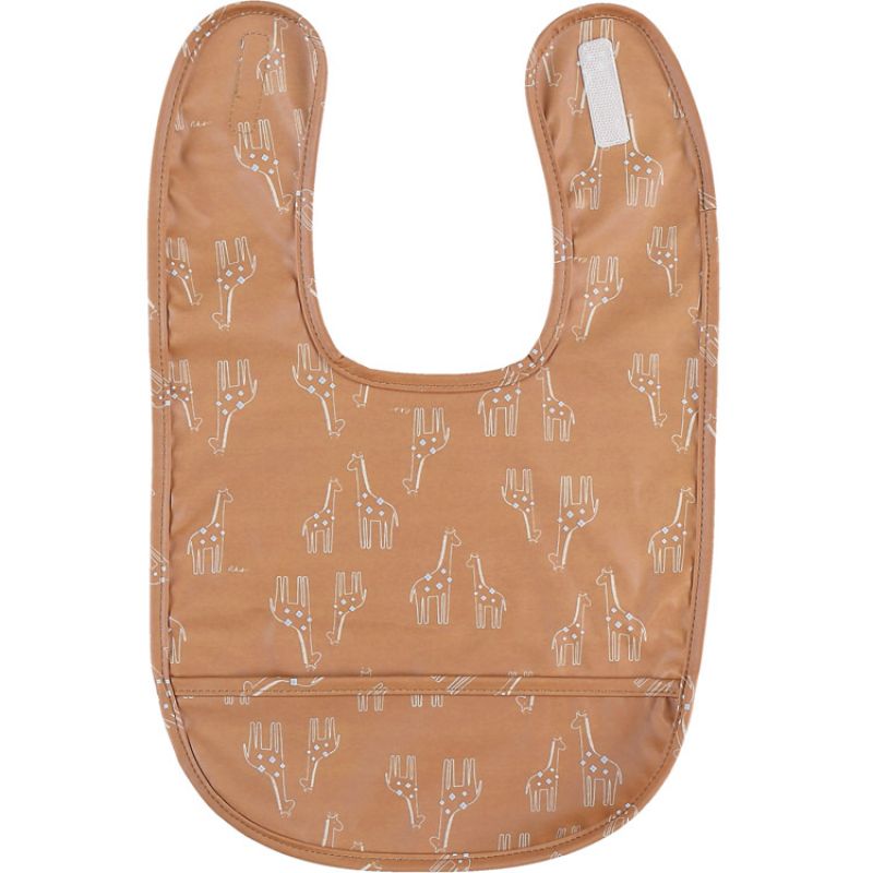 Bavoir ciré à poche Mix & Match ocre Noukie's