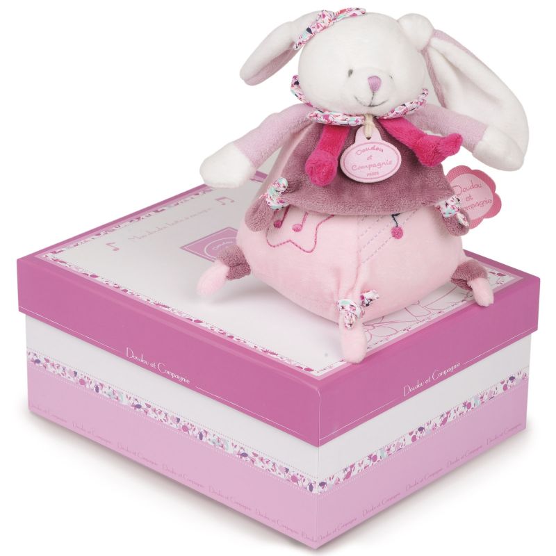 Boîte à musique Cerise rose (17cm) Doudou et Compagnie