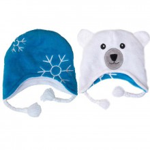 Bonnet réversible  flocon de neige et ours polaire (3 - 8 ans)  par FlapJack Kids