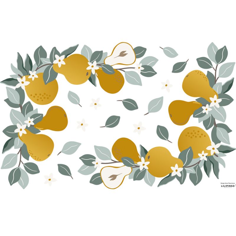 Planche de stickers M Pears Ornaments (64 x 90 cm) Lilipinso
