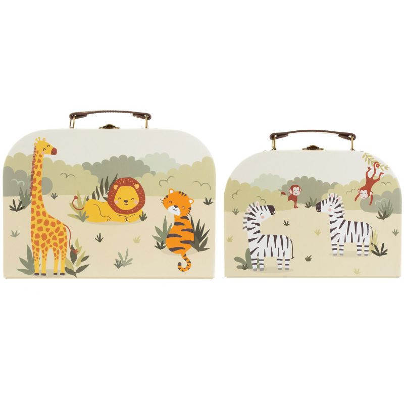 Lot de 2 valisettes de rangement Savannah Safari sass & belle