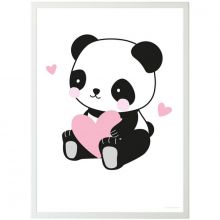 Affiche Panda love (50 x 70 cm)  par A Little Lovely Company