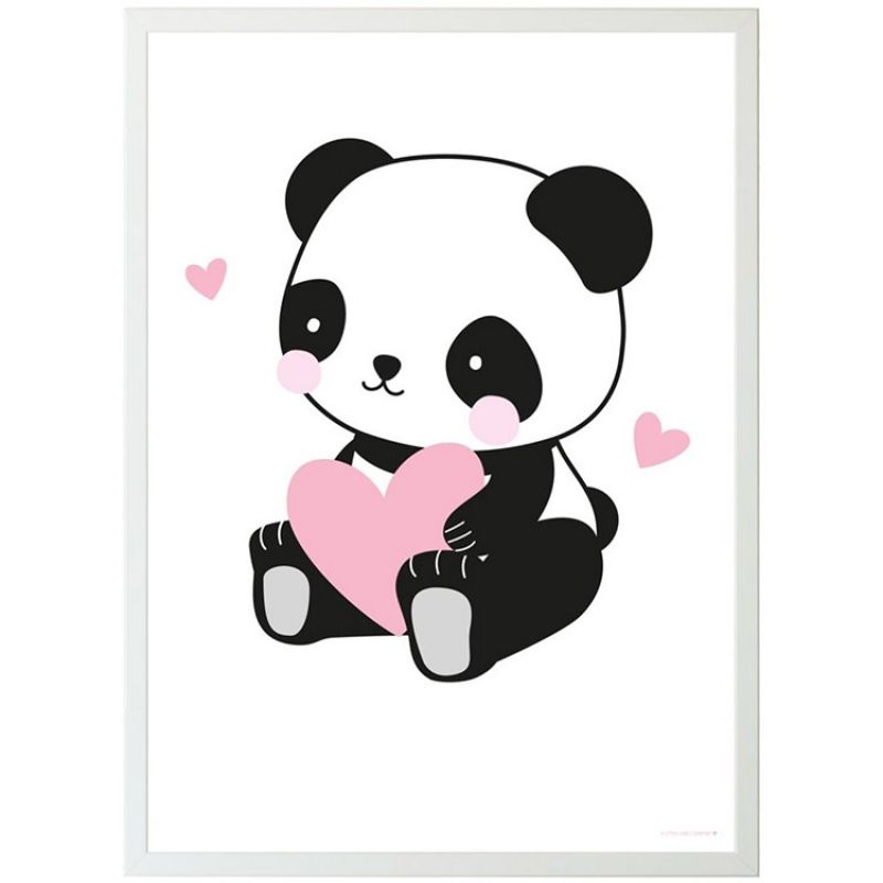 Affiche Panda love (50 x 70 cm) A Little Lovely Company