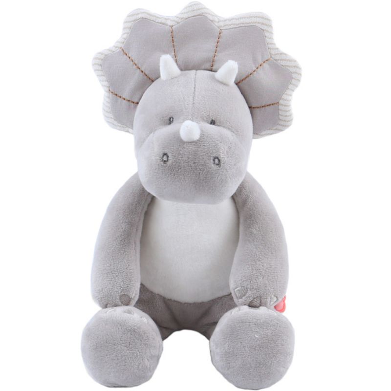 Peluche Tricéraptos Ops en veloudoux greige (32 cm) Noukie's