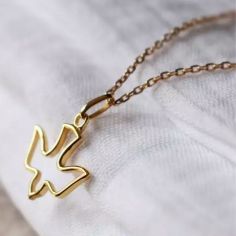 Collier chaîne Colombe (plaqué or)