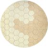 Tapis lavable rond Honeycomb Golden (140 cm) - Lorena Canals
