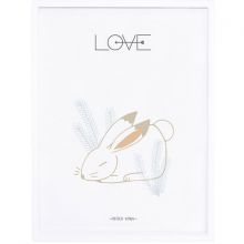 Affiche encadrée Nordic lapin Love (30 x 40 cm)  par Lilipinso