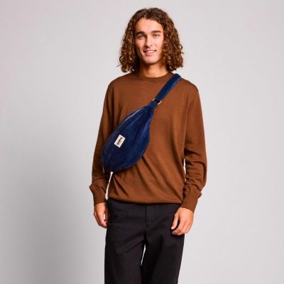 Sac banane Sasha L Velours Marine