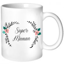 Mug pour les mamans motif fleurs (personnalisable)  par Les Griottes