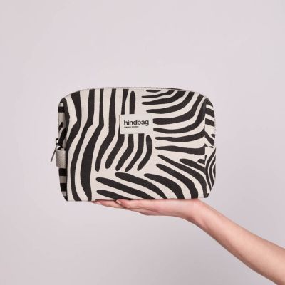 Trousse de toilette Leon Zèbre Ecru