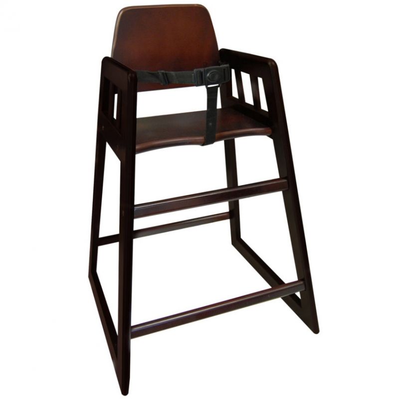 Chaise haute en bois foncé American 2 Welcome Family