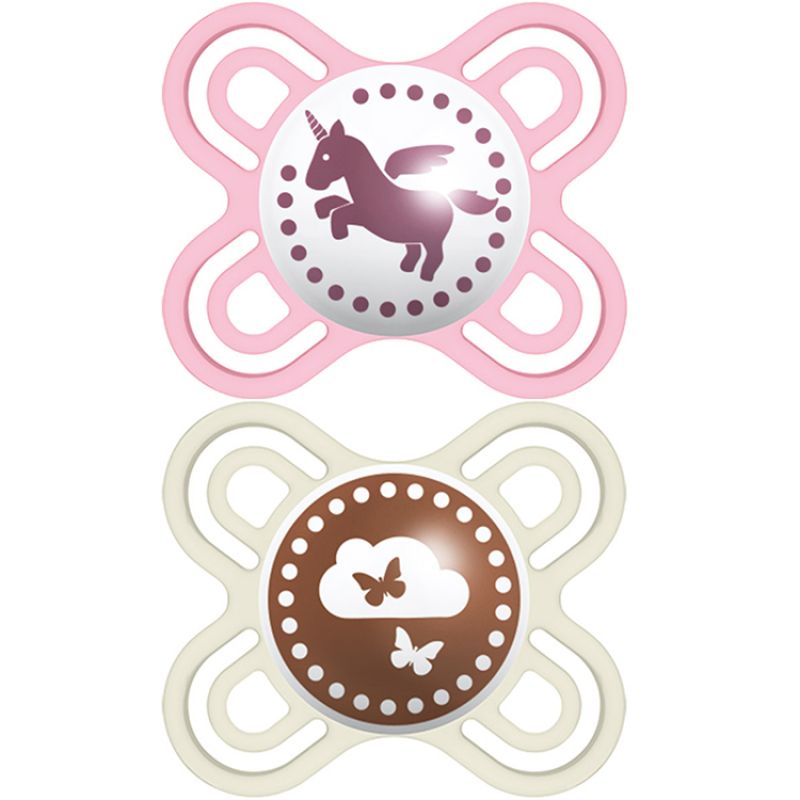 Lot de 2 sucettes anatomiques Perfect Naissance fille (0-2 mois) MAM