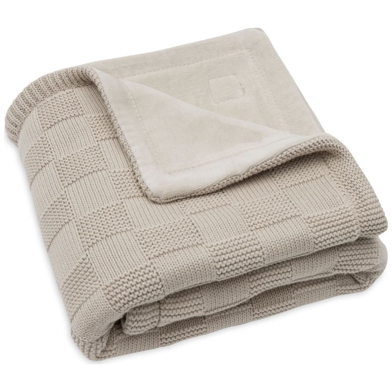Couverture en polaire Box Knit Warm Sand (75 x 100 cm) Jollein Produit 1