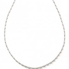 Chaîne réglable maille carrée 36 + 10 cm (argent) - Baby bijoux