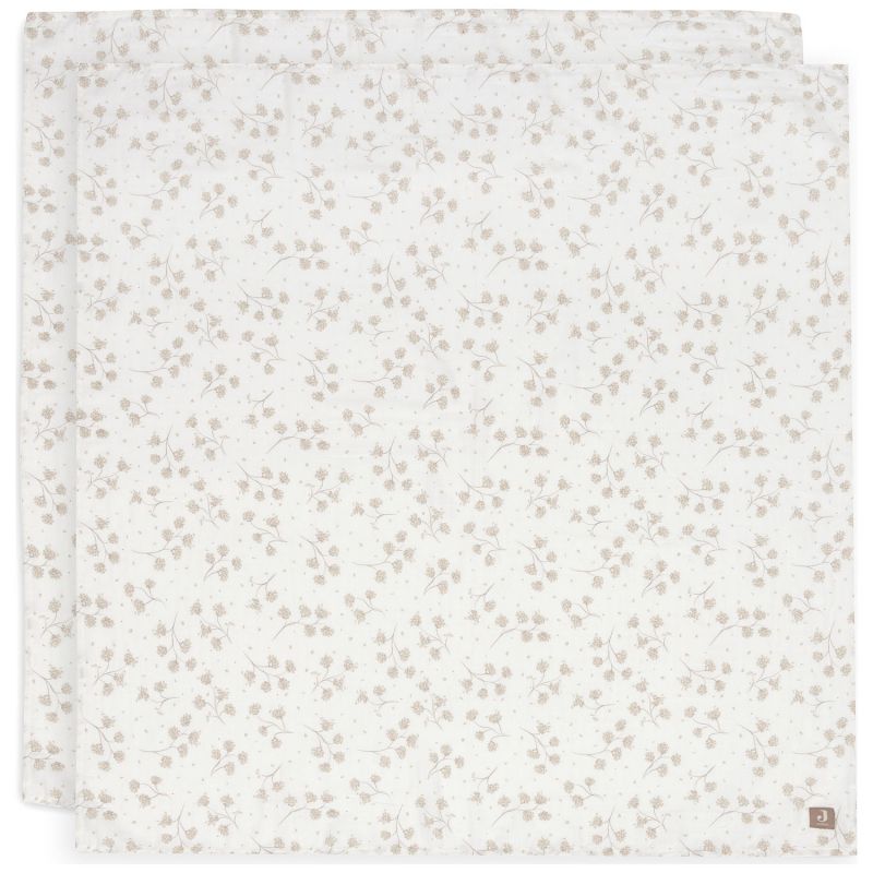 Lot de 2 maxi-langes en coton Leafy Dreams (115 x 115 cm) Jollein Produit 1