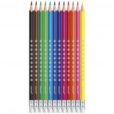 Lot de 12 crayons effaçables