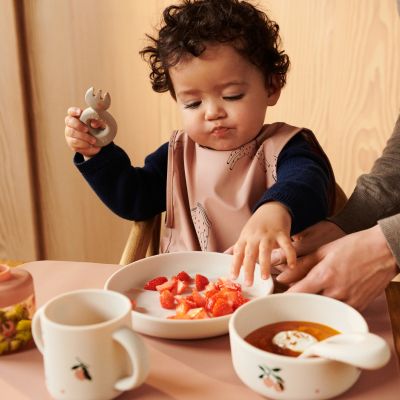 Coffret repas en silicone Vivi Peach (4 pièces) - Reconditionné