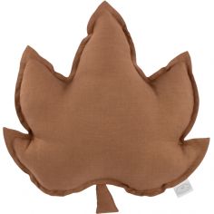Coussin feuille d'érable chocolat Pure nature (43 cm)
