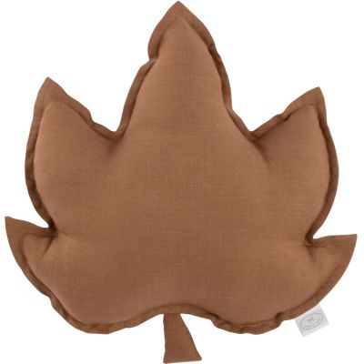 Coussin feuille d'érable chocolat Pure nature (43 cm)  par Cotton&Sweets