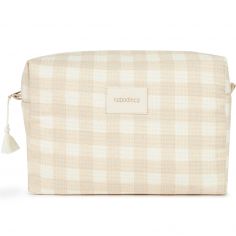 Trousse de toilette imperméable Diva Ivory Checks - Nobodinoz