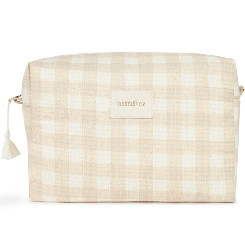 Trousse de toilette imperméable Diva Ivory Checks Nobodinoz Produit 1