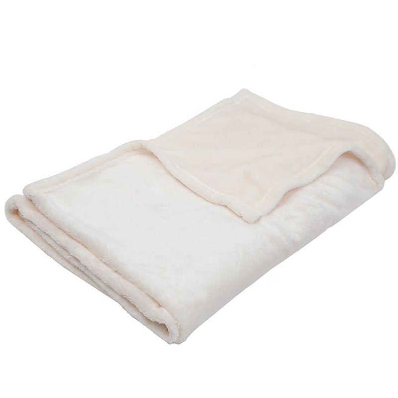 Couverture bébé veloudoux écrue (75 x 100 cm) Babycalin