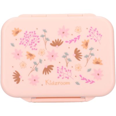 Lunch box inox 2 compartiments Fleurs rose