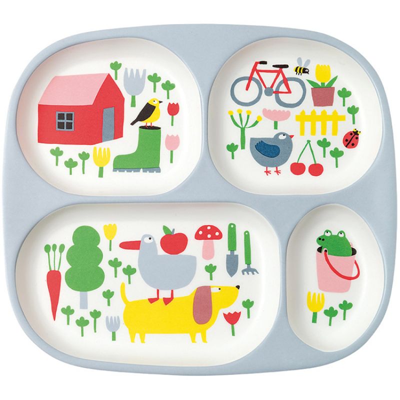 Assiette à compartiments en mélamine La campagne Maison Petit Jour