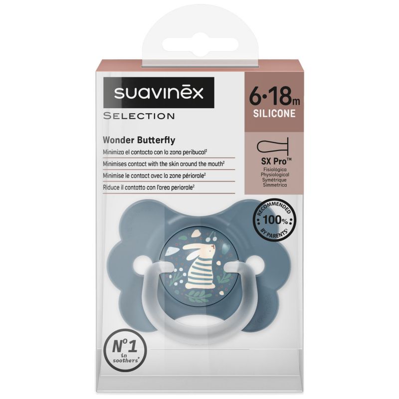 Sucette symétrique SXPro Wonderland bleu (6-18 mois) Suavinex Packaging 8