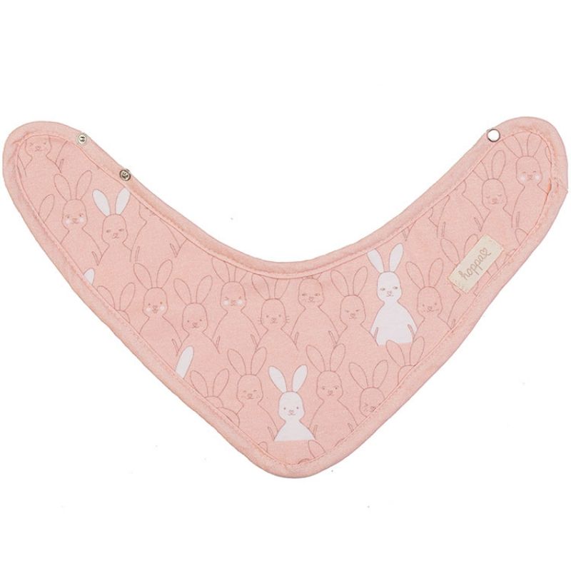 Bavoir bandana vieux rose Hoppa