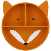 Assiette à compartiments en silicone Mr. Fox