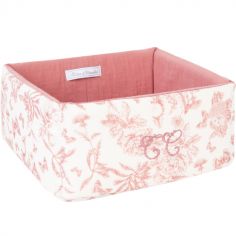 Panier de toilette Toile de Jouy (25 x 25 cm) - Tartine et Chocolat