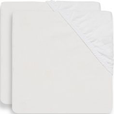 Lot de 2 draps housses en coton blancs (40 x 80 cm) - Jollein