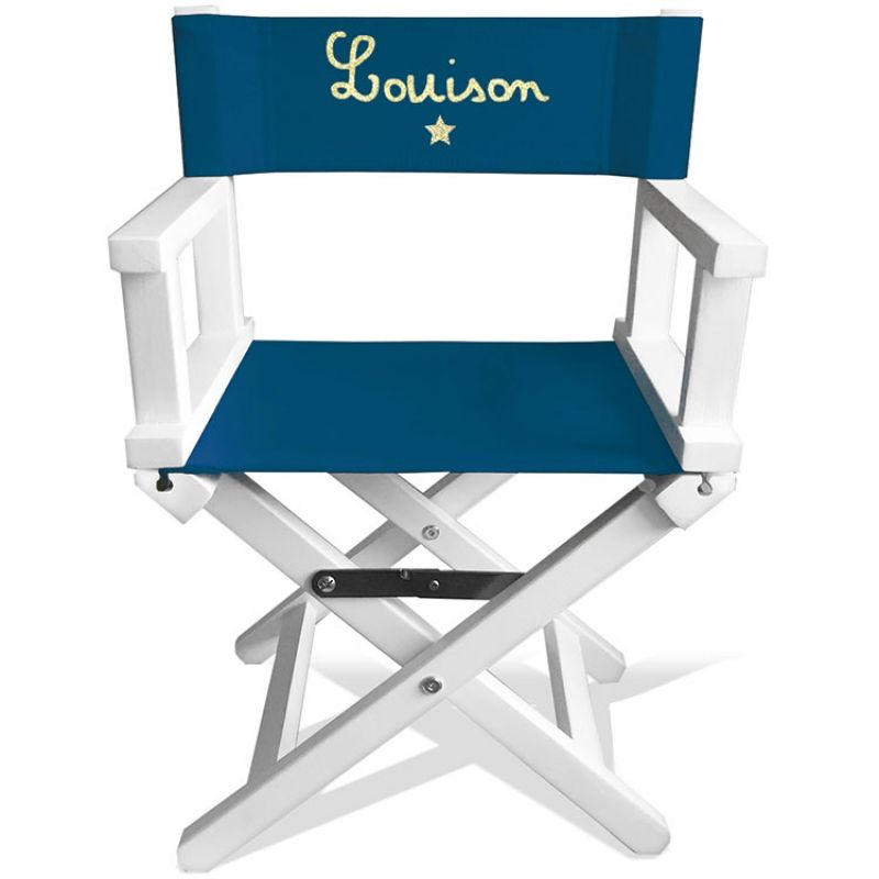Fauteuil metteur en scène bleu (personnalisable) Les Griottes