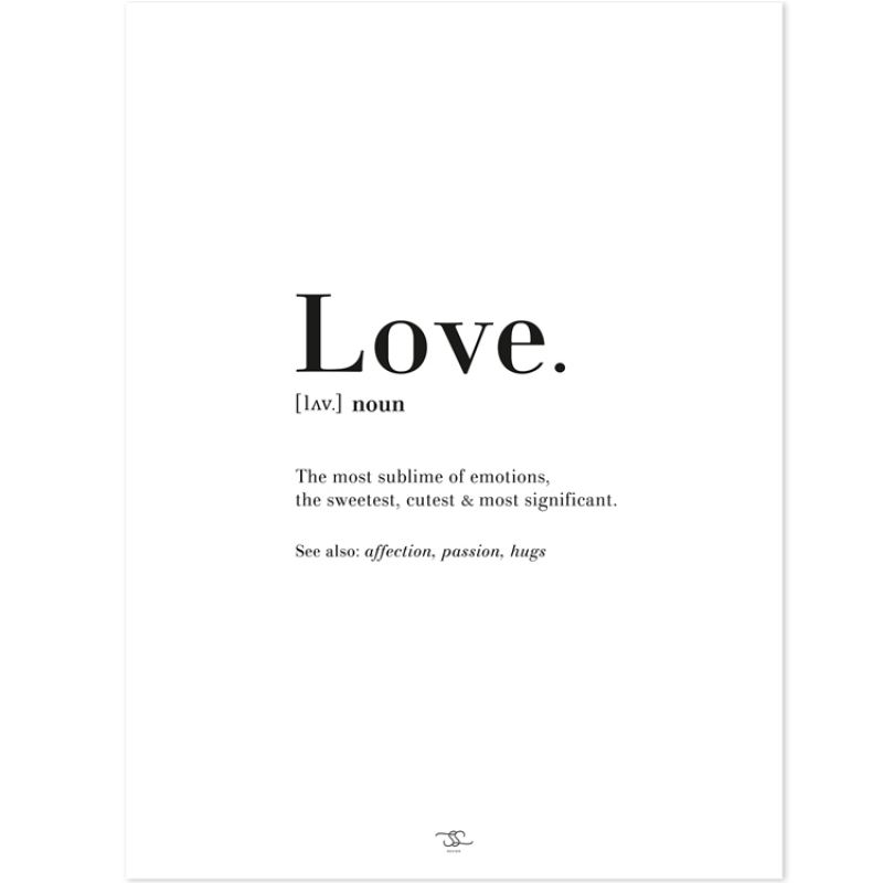 Affiche Love (30 x 40 cm) Lilipinso