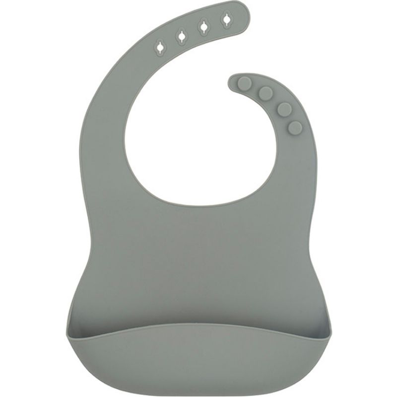 Bavoir en silicone storm grey gris Jollein