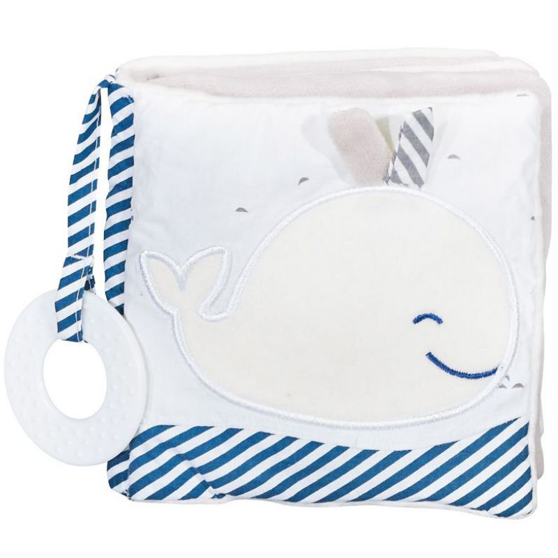 Livre bébé en tissu Blue baleine Sauthon