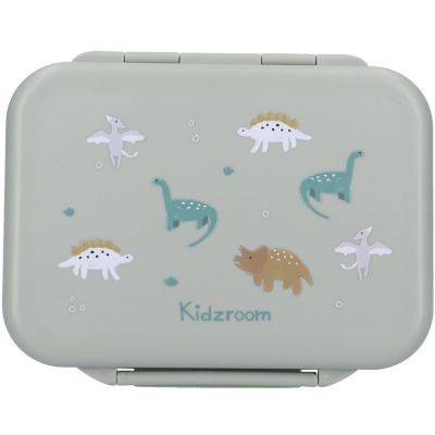 Lunch box inox 2 compartiments Dino vert