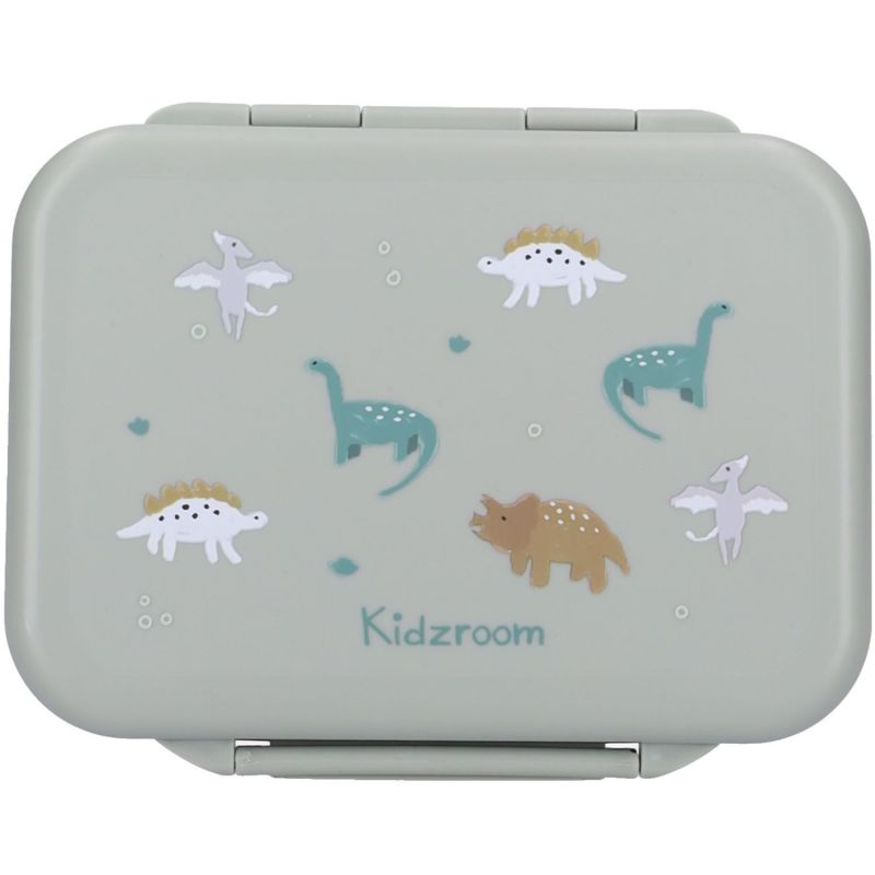 Lunch box inox 2 compartiments Dino vert Kidzroom Produit 1