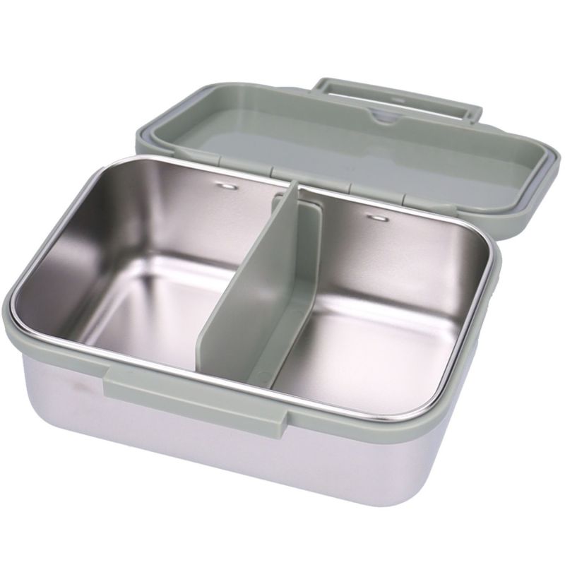 Lunch box inox 2 compartiments Dino vert Kidzroom Produit 2