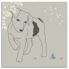 Tableau plexiglas chien (30 x 30 cm)  par Mimi'lou